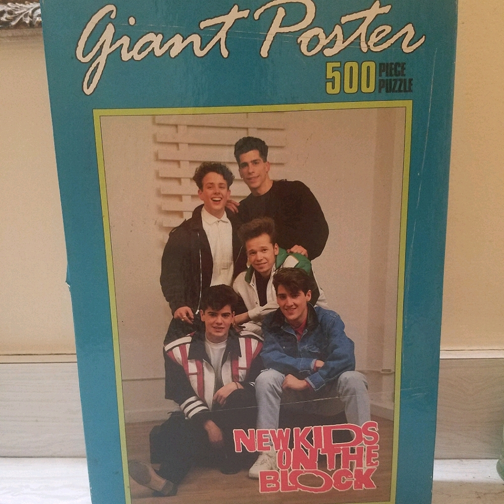 Vintage 1990 New Kids On The Block Giant Poster Puzzle